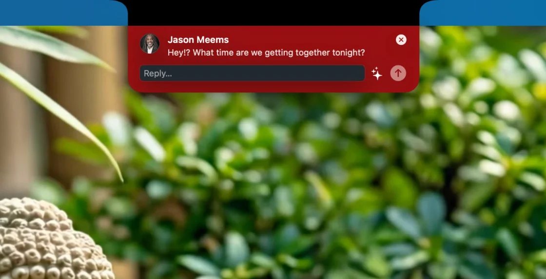 Replying from the notch